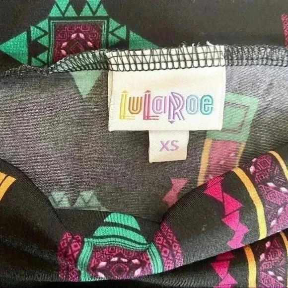 LuLaRoe Multicolor Aztec Native Tribal Print Banded Maxi Skirt Size XS - Picture 13 of 13